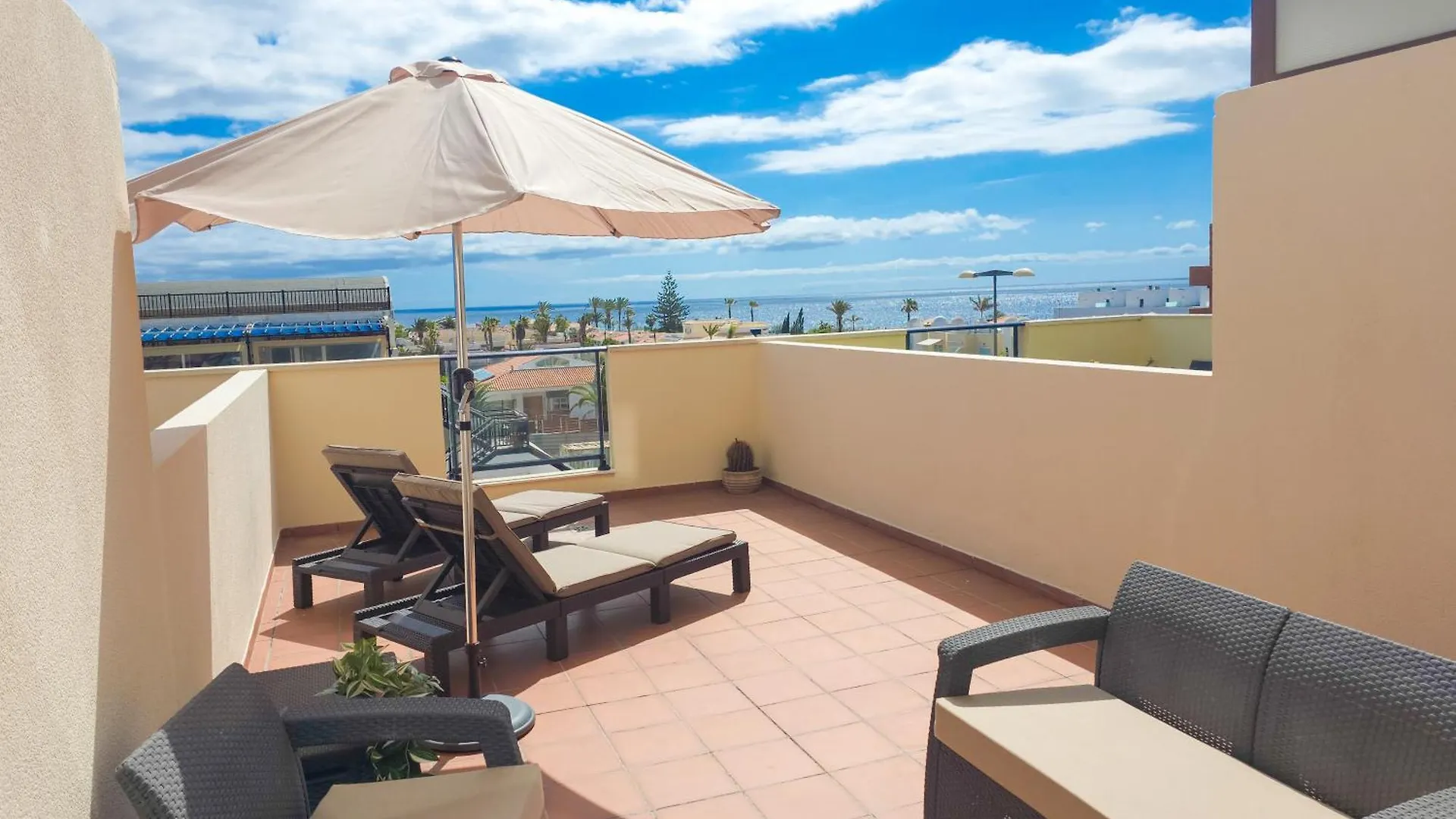 Ocean Vista Elegant Two Bedroom Duplex With Sea Views From All Terraces Great Location In Palm Mar